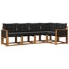 vidaXL Set vanjskih sofa 5 kom. Prirodna i crna