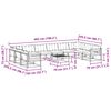 vidaXL Set vanjskih sofa s jastukom 11 pcs Prirodna i krem