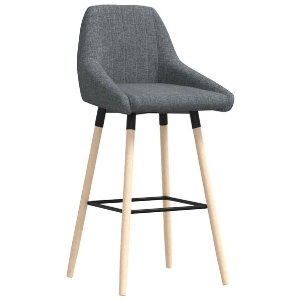 vidaXL Barski stolac od tkanine tamnosivi