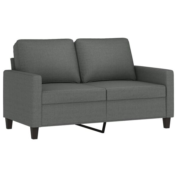 vidaXL 2-dijelni set sofa s jastucima tamnosivi od tkanine