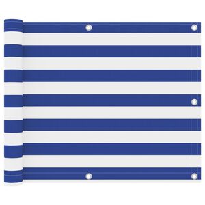 vidaXL Balkonski zastor bijelo-plavi 75 x 300 cm od tkanine Oxford