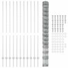 vidaXL Ograda s postovima Srebrno 1,6 x 25 m Čelik