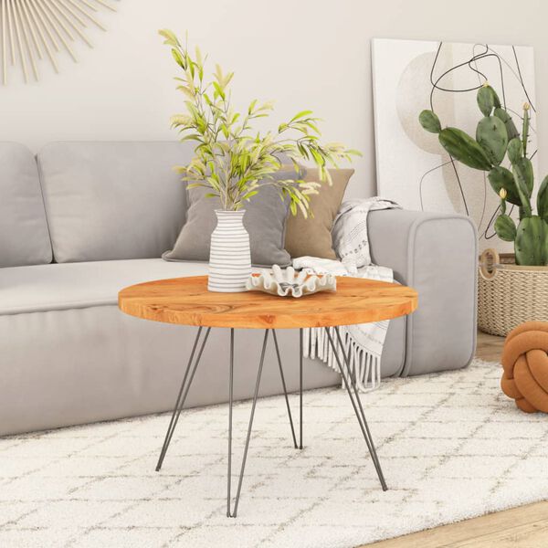 vidaXL Stolna ploča &Oslash;50x3,8 cm okrugla od masivnog bagremovog drva