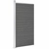 vidaXL Panel za ogradu WPC 95 x 186 cm sivi