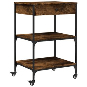 vidaXL Kuhinjska kolica boja hrasta 60x48x89,5 cm konstruirano drvo