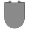 vidaXL Sjedalo za wc s brzim zatvaranjem Siva 46.2 x 36 x 4.3 cm