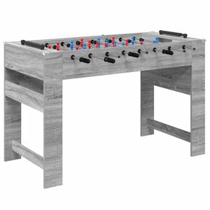 vidaXL Fuzbal Stol Sivi Sonoma 125 x 60,5 x 80 cm Konstruirano drvo