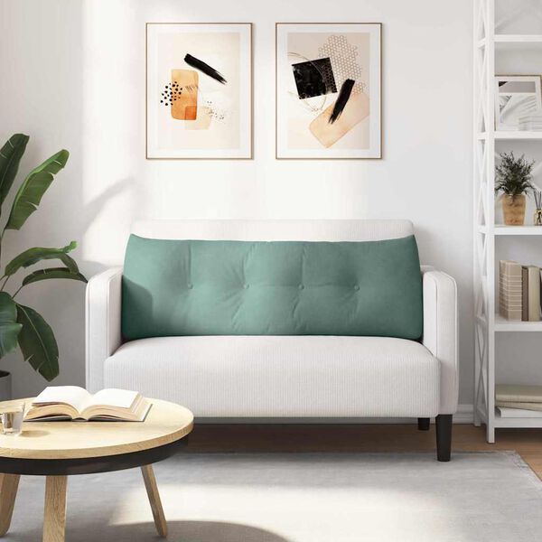 vidaXL Jastuk za leđa Morska zelena 140 x 24 x 50 cm Bar&scaron;un