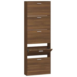 vidaXL Ormarić za cipele boja hrasta 59x17x169 cm konstruirano drvo
