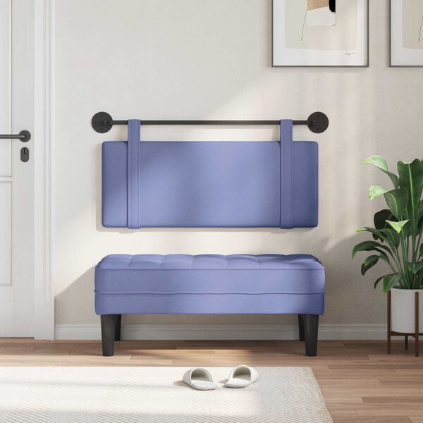 vidaXL Držeće uzglavlje Zidne Traper plava 110 x 55 x 5 cm tkanina