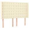 vidaXL Uzglavlje s u&scaron;ima krem 147x16x118/128 cm od umjetne kože