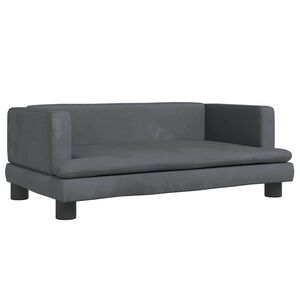 vidaXL Dječja fotelja tamnosiva 80 x 45 x 30 cm bar&scaron;unasta