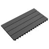 vidaXL Pločice za decking 6 kom. Crna 60 x 30 cm WPC