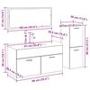 vidaXL Set namještaja za kupaonicu 4 pcs Crni hrast 90 x 38.5 x 50 cm