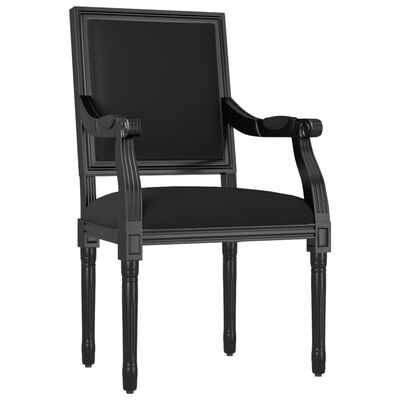 vidaXL Fotelja crna 54 x 59 x 99 cm baršunasta