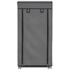 282430 vidaXL Shoe Cabinet with Cover Grey 58x28x106 cm Fabric