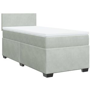 vidaXL Box spring krevet s madracem svjetlosivi 80 x 200 cm bar&scaron;unasti