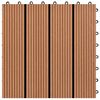 vidaXL Pločice za decking 11 pcs Smeđa 30 x 30 cm Drvoplastična smjesa