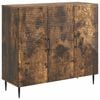 vidaXL Kreveta Dimljeni hrast 89 x 34,5 x 80 cm Konstruirano drvo