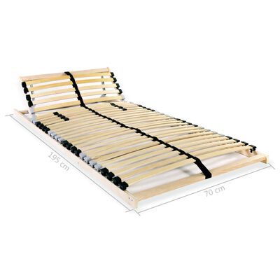 vidaXL Podnice za krevet 2 kom s 28 letvica i 7 zona 70 x 200 cm