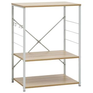 vidaXL Ormarić za mikrovalnu bijeli i hrast 60 x 39,6 x 79,5 cm drveni