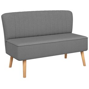 vidaXL Kauč Tkanina 117x55,5x77 cm Svijetlo sivi