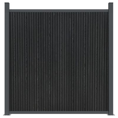 vidaXL Panel za ogradu WPC sivi 180 x 186 cm