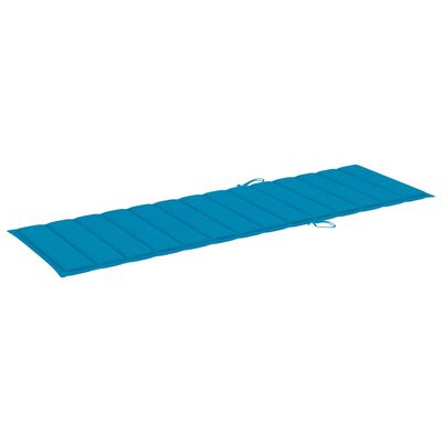 vidaXL Dvostruka ležaljka s plavim jastucima od impregnirane borovine
