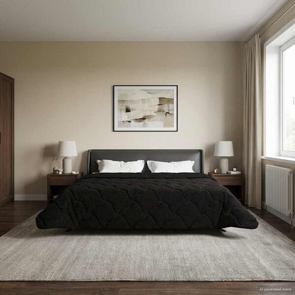 vidaXL Puni pokrivač za cijelu godinu &Scaron;onerisan Crna 200 x 220 cm