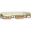 vidaXL Set vanjskih sofa s jastukom 8 pcs Prirodna i krem