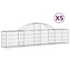 vidaXL Lučne gabionske ko&scaron;are 5 kom 200x30x40/60 cm pocinčano željezo