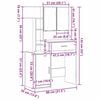 vidaXL Toaletni stol Staro drvo 80 x 35 x 132 cm Konstruirano drvo