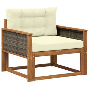 vidaXL Srednja sofa za van Čvrsto drvo akacije Prirodna