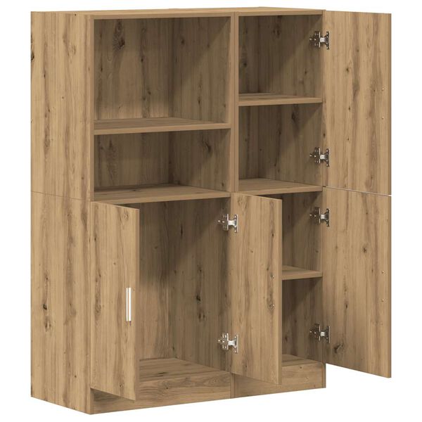 vidaXL 2-dijelni set kuhinjskih ormarića Artisan hrast izrađen od drva