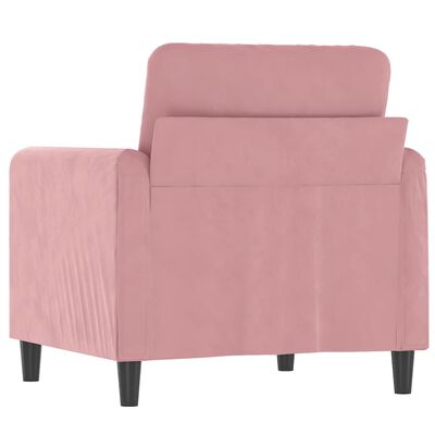 vidaXL Fotelja ružičasta 60 cm baršunasta