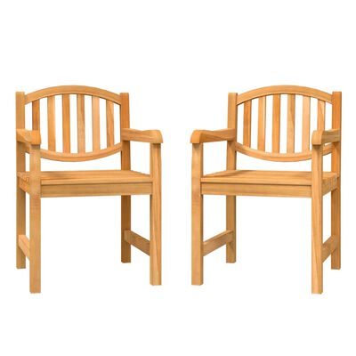 vidaXL Vrtne stolice 2 kom 58 x 59 x 88 cm od masivne tikovine