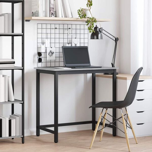 vidaXL stol Siva Sonoma 100 x 50 x 76,5 cm Inženjerska drva i čelik