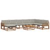 vidaXL Set vanjskih sofa 9 kom. Prirodna i svijetlo siva