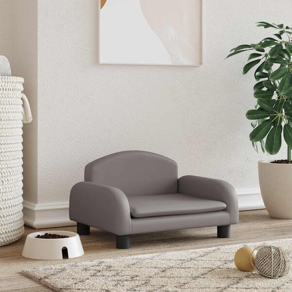 vidaXL Krevet za pse sivo 50x40x30 cm od umjetne kože