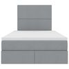vidaXL Krevet s madracem i skladi&scaron;tem Svijetlo siva 120 x 200 cm