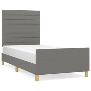 vidaXL Okvir za krevet bez madraca tamnosivi 80x200 cm od tkanine