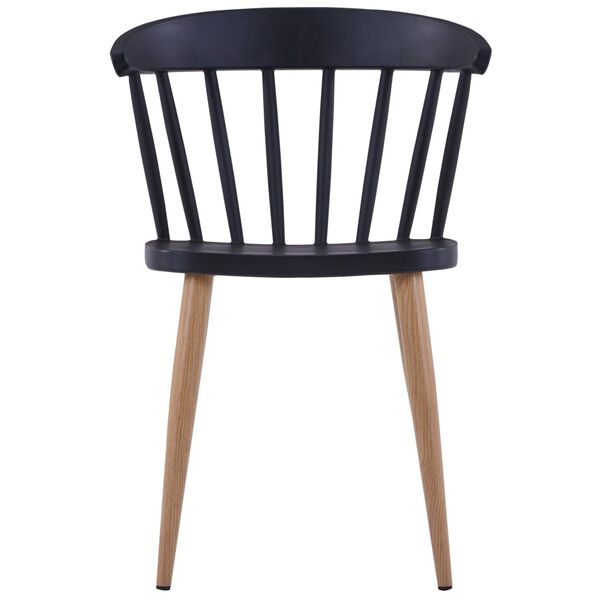 vidaXL Blagovaonske stolice 2 kom crne plastične