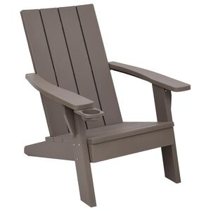 vidaXL Vrtna stolica Adirondack svjetlosmeđa 75x88,5x89,5 cm PP