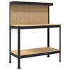 vidaXL Radna klupa Crna 114 x 54 x 145 cm Projektirano drvo i metal