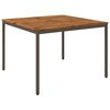 vidaXL Stol za večeru u vrtu Prirodna i kava 110 x 108,5 x 75 cm
