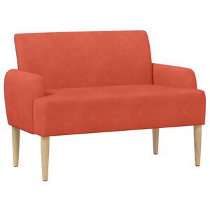 vidaXL Ljubavni kauč s gumbima Crvena narančasta 116 x 67 x 81 cm