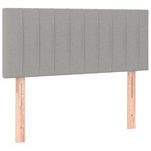 vidaXL Uzglavlje svjetlosivo 90x5x78/88 cm od tkanine