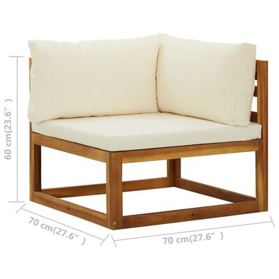 vidaXL Modularne kutne sofe s jastucima 2 kom od masivnog drva bagrema