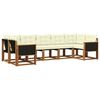 vidaXL Set vanjskih sofa s jastukom 7 pcs Prirodna i krem