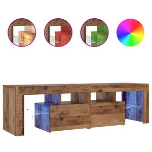vidaXL TV ormarić LED boja drva 140 x 36,5 x 40 cm konstruirano drvo